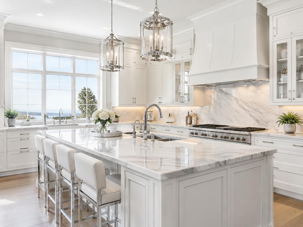Sparkling white kitchen